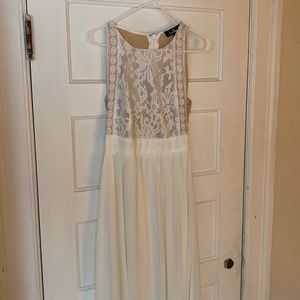 White formal maxi dress